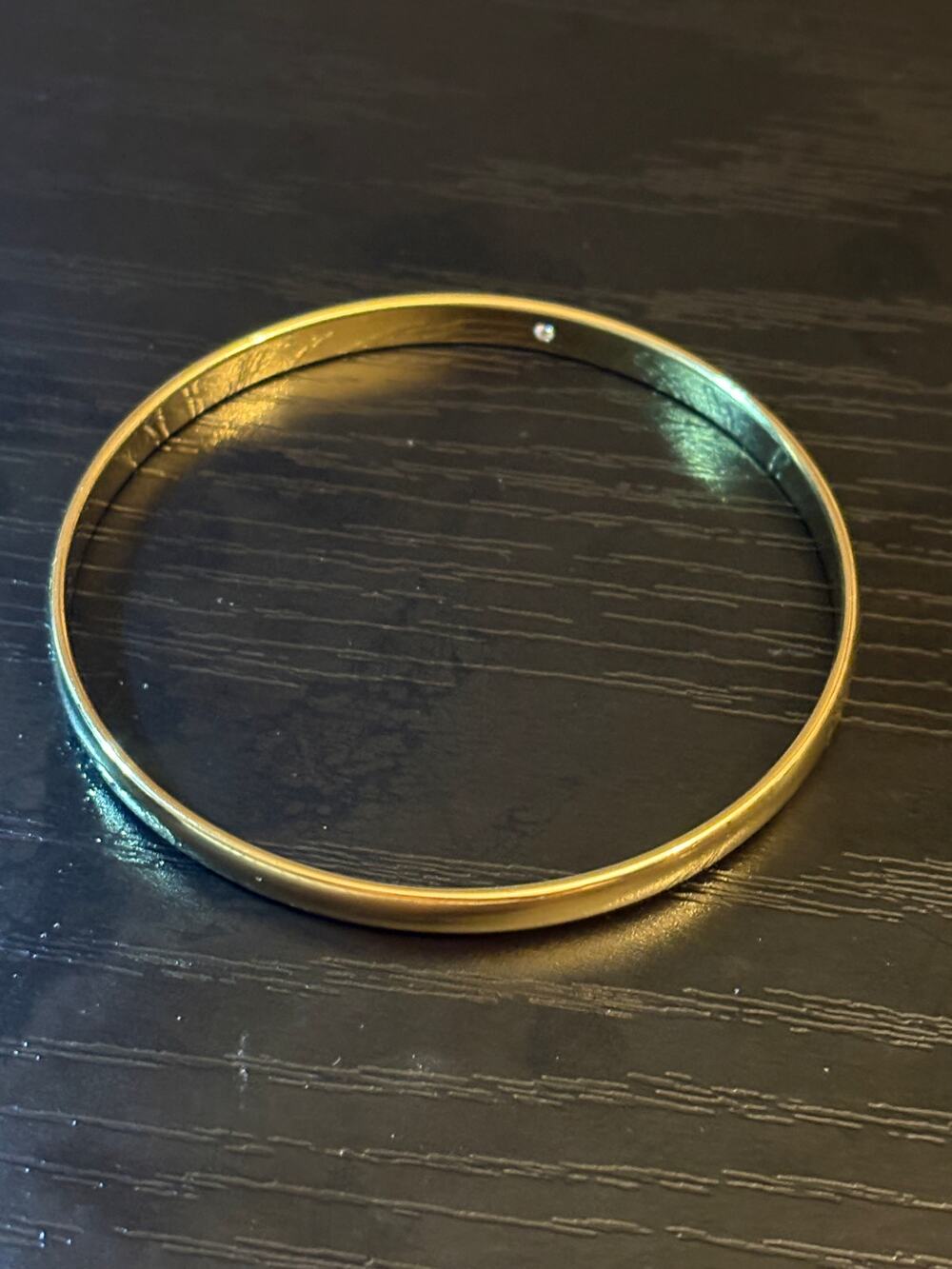 Kate Spade Heart of Gold Idiom Bangle Bracelet Sz 8